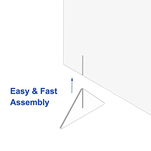 No Cutout Sneeze Guard Panel For Counter And Desk, Portable Clear Acrylic Shield No Opening, Protective Plexiglass Shield Without Opening For Office, School, And Retail Store #TOP5