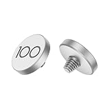 JJC JJC 1Stück Soft-Auslöserknopf Kompatibel mit Leica Q3 43, Q3, Q2, Fuji GFX100RF X100VI X100V X100F X100T X-T4 Digitalkamera, flacher Verschlussknopf mit Gewindebohrung (100-jähriges Jubiläum Silb)