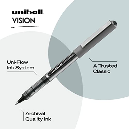 Uni-Ball 60015PP Vision Rollerball Black Pens Pack Of 4 thumb #2