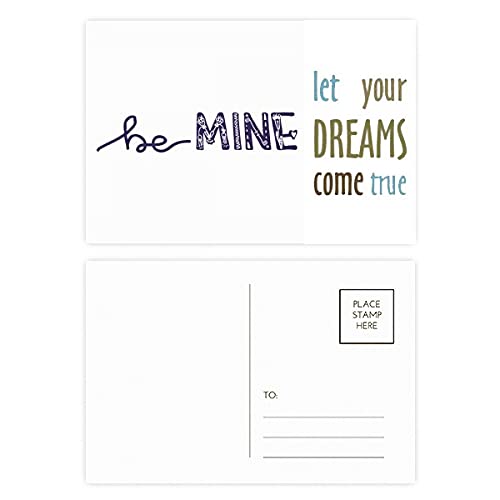 Tarjetas de agradecimiento Be Mine de alta calidad con elegante diseño Dream Come True