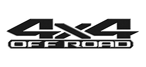 Image of 2 x Black Gloss 4x4 Off Road 3D Bedside Vinyl Decals Fits New Dodge Ram 1500 2500 3500 Power Wagon