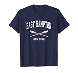 East Hampton New York Vintage Nautical Crossed Oars T-Shirt