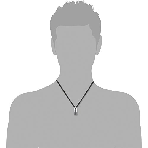 S.Oliver, collana da uomo con ciondolo in pelle