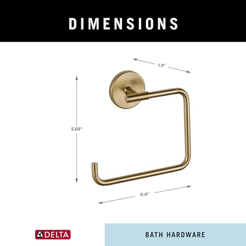Image of Delta Hand Towel Holder | Square Champagne Bronze Ring for Hanging Towels in Kitchen, Bathroom | Trinsic Accessories (Pack of 3)