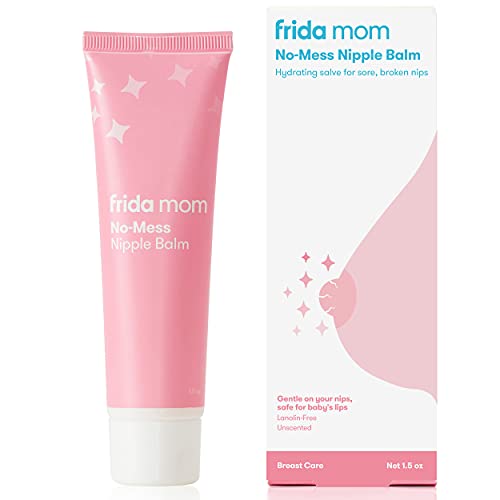 Frida Mom No-Mess Nipple Cream | No-Mess Nipple Balm to Seal in Moisture to Help Hydrate | Gentle for Baby + Mom | 1.5 Fl oz