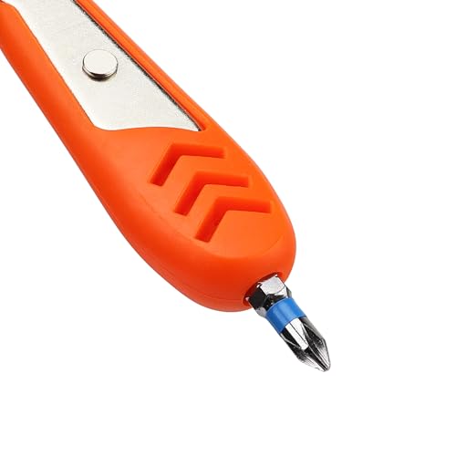 HORUSDY 23pc 1/4" Ultra Low Profile Mini Ratchet Screwdriver Set – Tamper Resistant Star Bits, 90 Degree Right Angle Offset Reversible Drive Handle, High Torque Close Quarters Tool with Multi Hex Bits