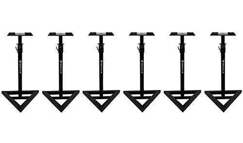(6) Rockville RVSM1 of Near-Field Studio Monitor Stands w/Adjustable Height