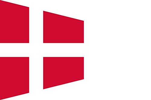 Drapeau naval du Danemark pavillon de commandement militaire grand format
