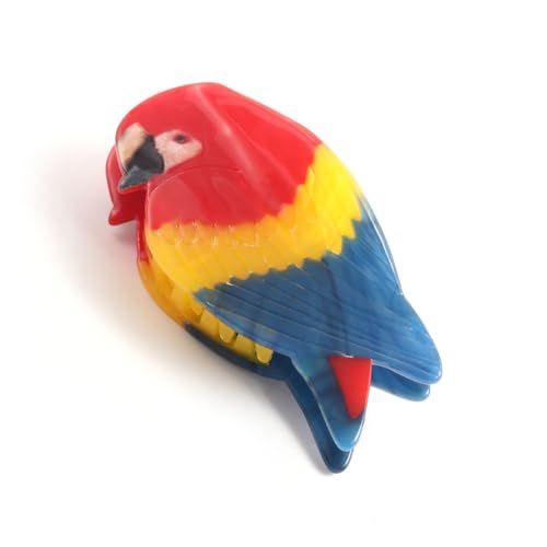 Colored Macaw Parrot Claw Clip,Cute Bird Animal Hair Claw Clip for Women,Cellulose Acetate Hair Clips for Girls,Acetate Marine Hair Accessories Gift
