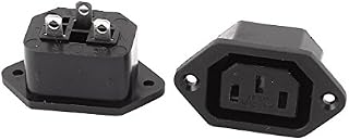Sourcingmap 2 Pcs IEC C13 Connector PCB Mount Female Power Jack Socket Connector