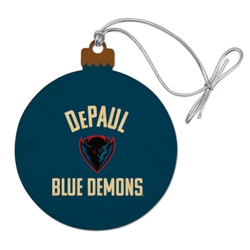 GRAPHICS & MORE DePaul Blue Demon Wood Christmas Tree Holiday Ornament