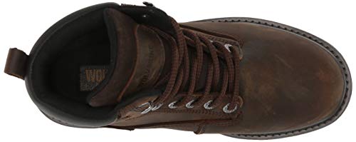 Wolverine Women's Floorhand Steel-Toe 6" Waterproof Work Boot, Dk Brown, 9 M #TOP4