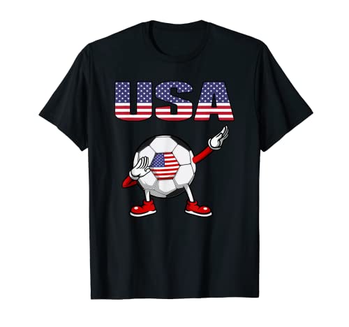 Dabbing Soccer America Soccer Fans USA Bandera Fútbol Amantes Camiseta