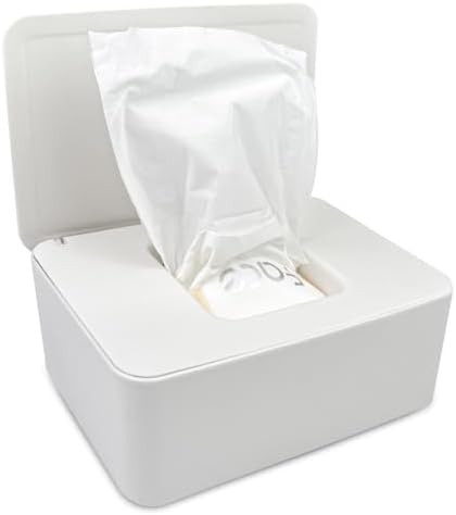 Portafazzoletti In PP Con Coperchio Sigillato - Per Salviette Umidificate O Carta Igienica - Bianco - Foto 7