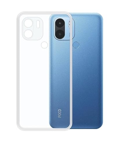 Image of COVERBLACK Rubber Silicone Back Cover for Poco C51 - Transparent