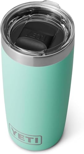 YETI Rambler 10 oz (295 ml) Tumbler with Removable Magslider Lid, Stainless Steel Vacuum Insulated Coffee Cup, Seafoam
