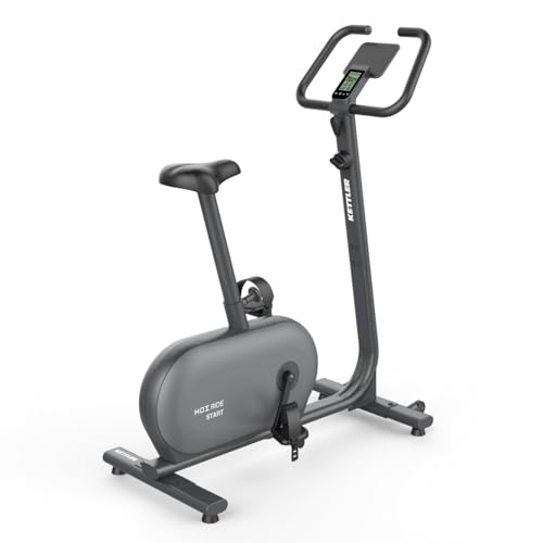 KETTLER HOI Ride Start Heimtrainer Ergometer mit Magnetbremse Manuell Verstellbar, 10 Widerstandsstufen, LCD-Display, Max. Benutzergewicht: 110 kg, Stone