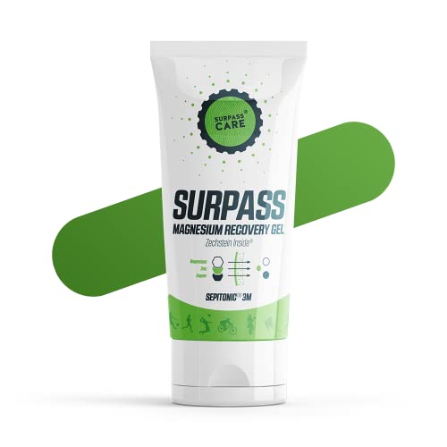 Surpass-Care Magnesium Recovery Gel For Athletes | Boosts Post-Activity Recovery & Performance | Helps Prevent Cramps | Sepitonic & Zechstein High-Absorption Topical Magnesium Source (6.76Oz) #TOP17