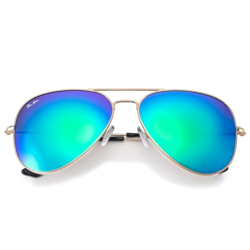 Image of Pro Acme Classic Aviator Sunglasses Polarized Metal UV400 for Women Men | 58 /62MM Lens,Anti-Glare for Driving,Eye Strain Relief,Lightweight,Leather Case