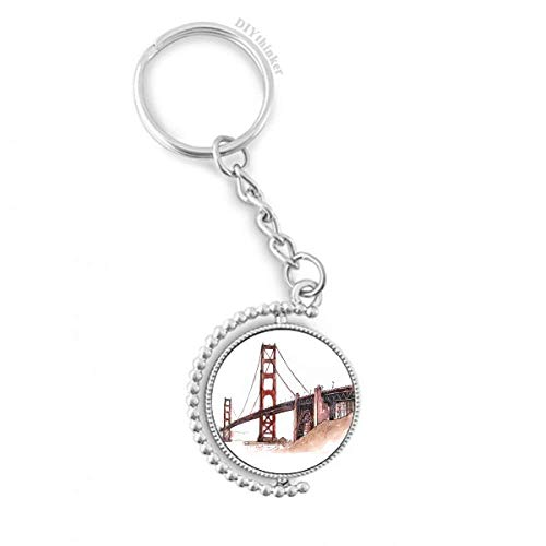 Puente Golden Gate llavero giratorio de California para tus llaves diarias