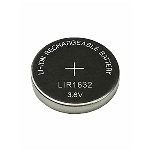 Hillflower 5 Piece LIR1632 1632 CR1632 LM1632 BR1632 Rechargeable Bulk 3.6V Long Duration Lithium Battery