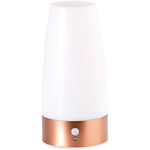 Lunartec Nachttischlampe Batterie: LED-Tischlampe mit PIR-Bewegungs-Sensor, batteriebetrieben, warmweiß (LED Tischleuchte Batterie)