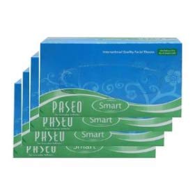 Paseo Smart for Everyday Softness Travel Pack Facial Tissues Box 100 Pulls 2 ply 200Sheets (Pack of 8)