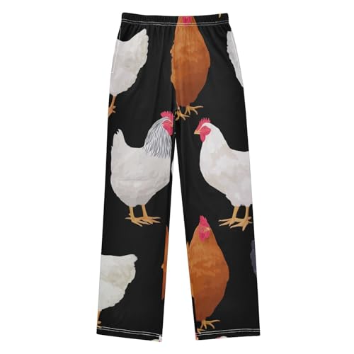 ZZXXB Cocks Boys Long Pants Soft Trousers Elastic Waist Kids Lounge Bottoms with Pockets S-XL