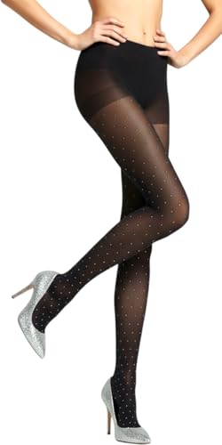 Image of ToBeInStyle Women's Fun Polka Dot Tights Pantyhose & Thigh High Socks Hosiery