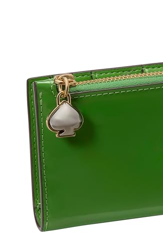 Image of kate spade new york Devin I Love You Script Embossed Leather Small Slim Bifold Wallet