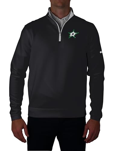 Columbia Golf Men's Dallas Stars Omni-Wick Wickhams Hills 1/4 Zip Pullover