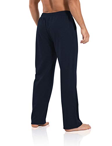 Image of Agnes Urban Men's Joggers Sweatpants Open Bottom Straight Leg Casual Loose Fit Running Athletic Jersey Pants with Pockets