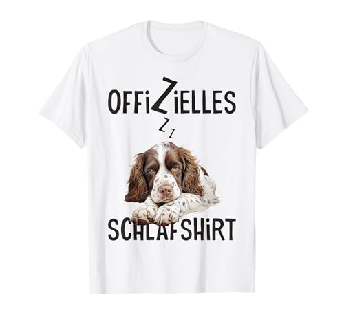 English Springer Spaniel Offizielles Schlafshirt Mit Hund T-Shirt