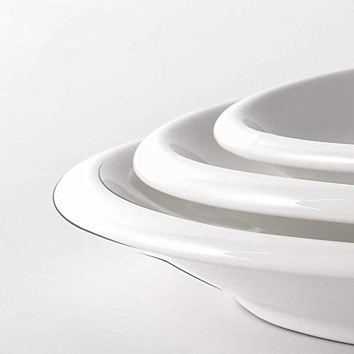 DOWAN Large Oval Serving Platters Set of 3 – Soft White Porcelain Plates 30/35.5/39 cm, Oven Safe Serving Dishes & Dinnerware for Meat, Appetizers, Dessert, Party, Buffet and Holiday Tableware - Image 5