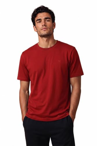 Image of Van Heusen Men's Crew Neck T-Shirt - Soft & Breathable Cotton | Regular Fit | Comfortable Everyday Casual Wear | Short Sleeves | Summer Favorite |Solid Colors | Style 60052|Available in Pack of 1 & 2