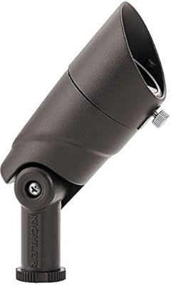 Kichler 16016AZT27 Transitional One Light Accent from Landscape LED Collection in Bronze/Dark Finish, 4.50 inches, 35 Degree