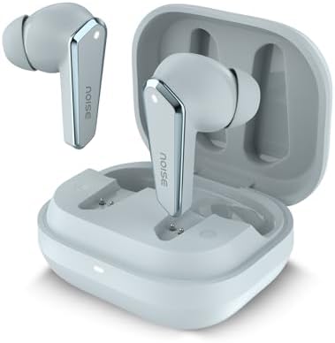 Noise Buds N1 Truly Wireless Earbuds with Chrome Finish, 40H of Playtime, Quad Mic with ENC, Ultra Low Latency Gaming (Up to 40 Ms), Instacharge(10 Min=120 Min), Bluetooth V5.3(Ice Blue)