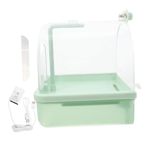 BESPORTBLE Bird Bath for Indoor Parrots Pet Bath Large Indoor Bird Bath Bird Inside Cage Budgie Bath Bird Baths for Cages Large Bird Bath for Cage Bird Tub Light Green