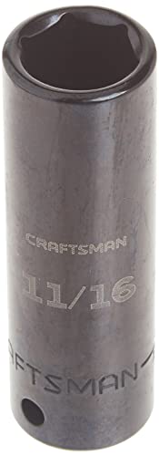 Image of CRAFTSMAN Deep Impact Socket, SAE, 1 /2-Inch Drive, 11 /16-Inch (CMMT16060)