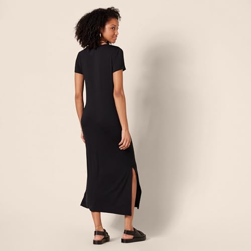 Amazon Essentials Women's Jersey V-Neck Short Sleeve Midi Length Dress3