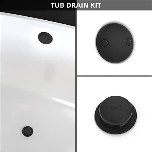 Matte Black Bathtub drain kit