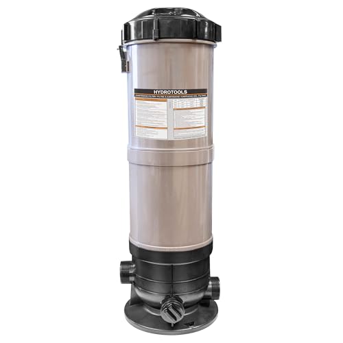 HYDROTOOLS by SWIMLINE Extra-Flo Cartridge Pool Filter Tank & Element ONLY for Above Ground Pools | 40 SQ FT | for Pools Up to 19000 Gallons | Energy Efficient | Non-Corrosive Materials