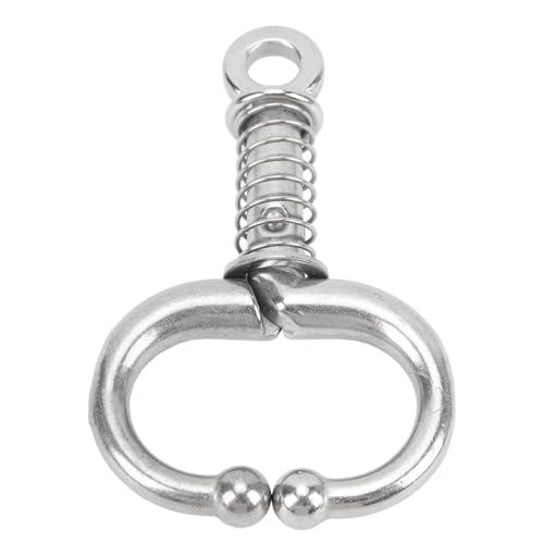 Yechiry Cattle Nose Ring, Adjustable Stainless Steel Spring Type Cattle Nose Pliers, Livestock Nose Ring | Metal Cow Nose Pliers | Animals Equipment | Bull Nose Ring for Livestock (M)