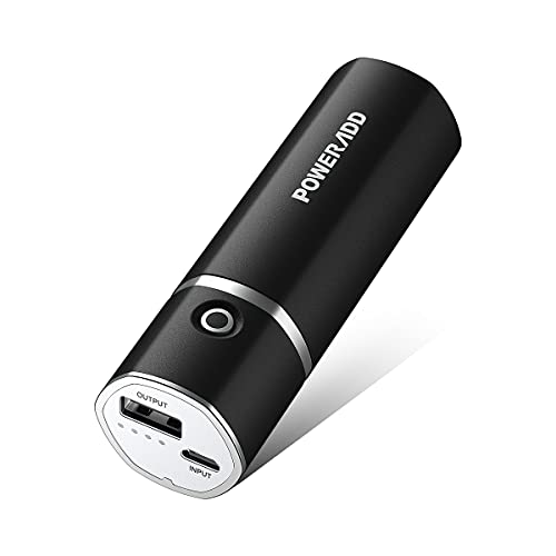 Slim 2 Most Compact 5000mAh External Battery 2.1A Output Portable Charger with Smart Charge for iPhones, iPad, Samsung Galaxy, LG and More-Black