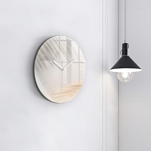 Horloge en verre style élégant Wallfluent 30 cm moderne - 4