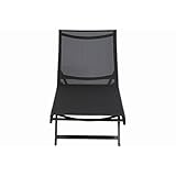 Siena Garden Liege Tropic, 194x60x98cm, Gestell: Aluminium, in anthrazit, Fläche: Ranotex-Gewebe in schwarz - 3