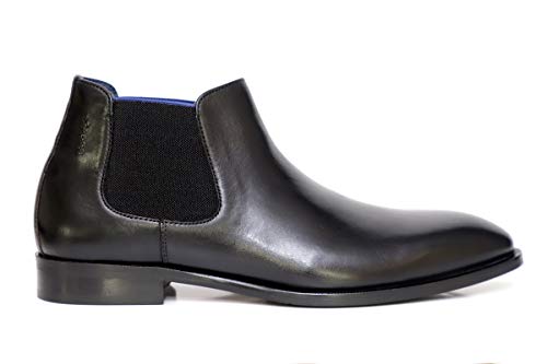 Image of Real Leather Men Black Chelsea Boot