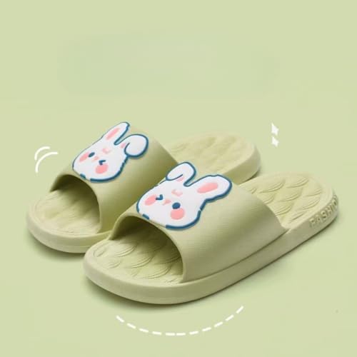 Bunny Bear Slippers Summer Soft Cute Cartoon Outside Wear Home Bathroom Flat Slippers2