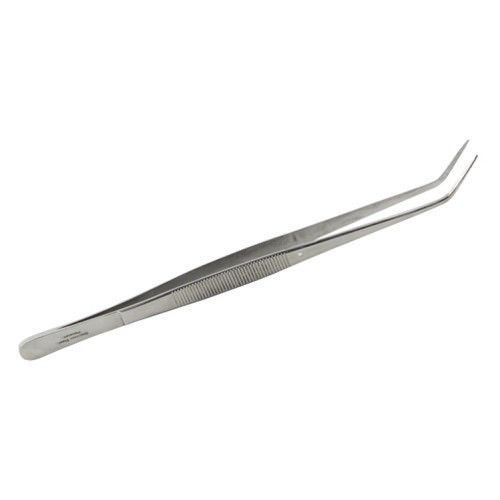 8-Inch Angled Pruning Tweezers for Cacti - Heavy-Duty Stainless Steel