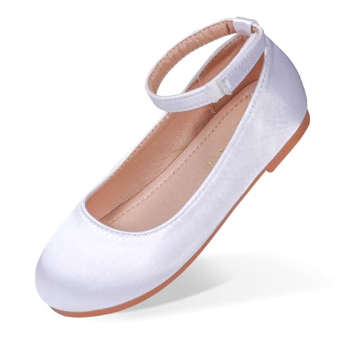 Girls' Mary Jane Flats – Flower Girl Ballet Shoes for Weddings, School, Parties | Comfortable & Stylish